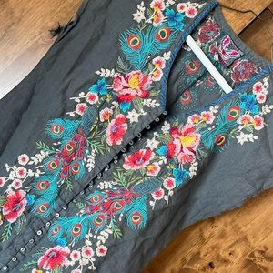 Johnny Was Embroidered Top M